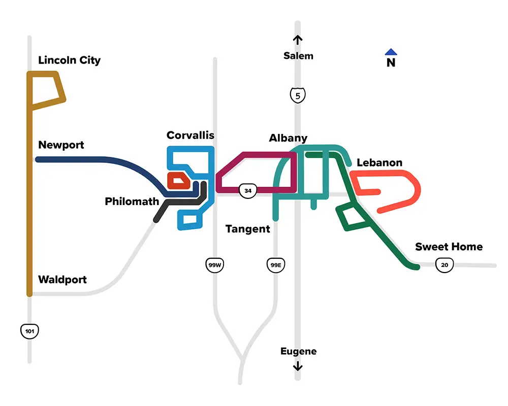 CWRide is an online platform that provides a seamless transit experience for residents and visitors of Linn, Benton, and Lincoln Counties through generous funding.